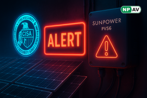 Diagram showing SunPower PVS6 solar inverter affected by critical Bluetooth vulnerability allowing device takeover