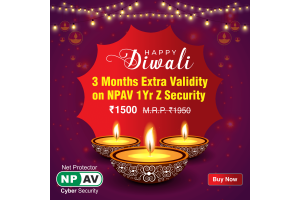 “NPAV Diwali greetings – glowing diyas and digital shield symbolizing online safety and light over darkness”