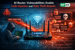 AI router attack enabling malicious code injection and sensitive data theft in AI systems