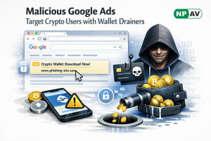 Fake Google Ads redirecting crypto users to phishing sites that steal wallet funds and recovery phrases