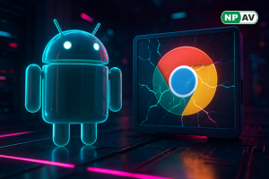 Illustration of Android Runtime use-after-free vulnerability enabling Chrome sandbox escape and privilege escalation