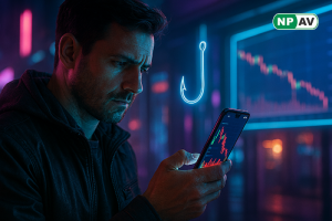 Mobile phishing attack targeting brokerage accounts
