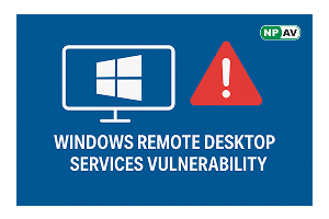 a windows log with risk sign