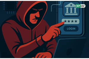 a hacker trying to login a banking mobile