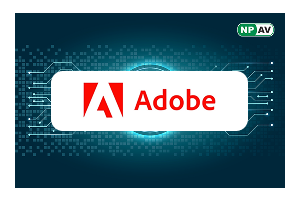 adobe logo tech background