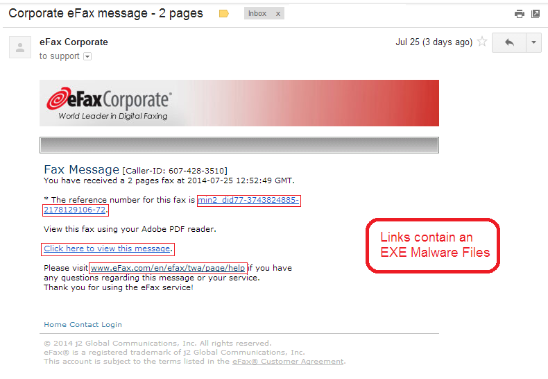 efax Malware Alert