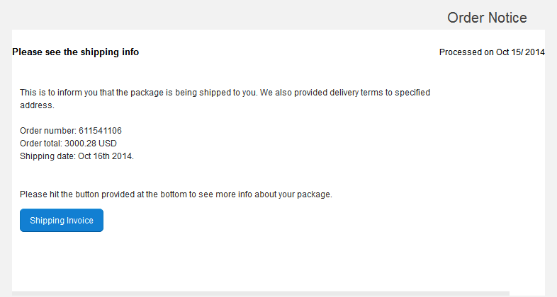 "Shipping Information for.." spam uses a Google redirector and copy.com to distribute malware