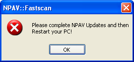 FastScan Error for nphost.exe service