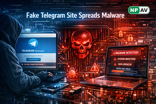Fake Telegram Site Spreads Malware Using Multi-Stage In-Memory Loader