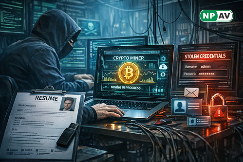 Hackers Use Fake Resumes to Deploy Crypto Miner and Steal Enterprise Credentials