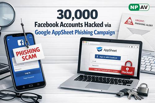 30,000 Facebook Accounts Hacked via Google AppSheet Phishing Campaign