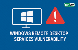 a windows log with risk sign