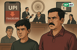 father and son inside court, attempted UPI scam