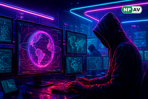 Infographic illustrating Dynamic DNS abuse: icons of subdomain rentals leading to C2 servers, threat actor groups (APT28, APT29, APT10) with arrows to obfuscated networks, 70,000 domains counter, and defensive barriers like monitoring tools and domain blo