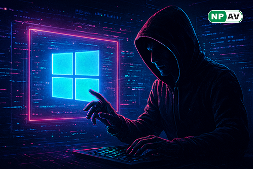 Security alert infographic: Windows icon with EMF arrows leading to code execution; protective shields for patches and sandboxes, with "Update Your System" warning banner over a file icon.