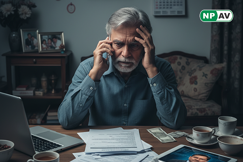 Fraud alert infographic: WhatsApp call with fake CBI badge, arrows to stolen money; protective shields for verification and reporting, with "Verify Before Paying" warning banner over a phone.