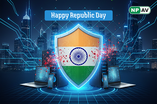 Happy Republic Day – Total Security Fraud Protector securing devices, banking, emails, and online privacy against cyber threats in India