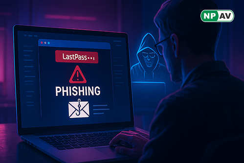 LastPass phishing email attack targeting vault master passwords