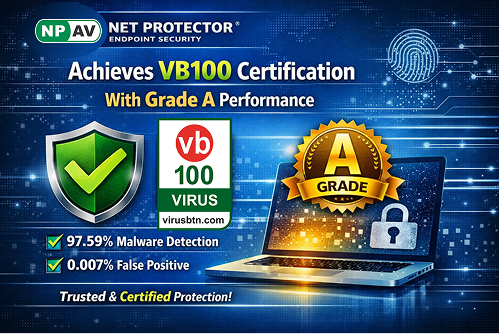 Net Protector Endpoint Security VB100 certification achievement