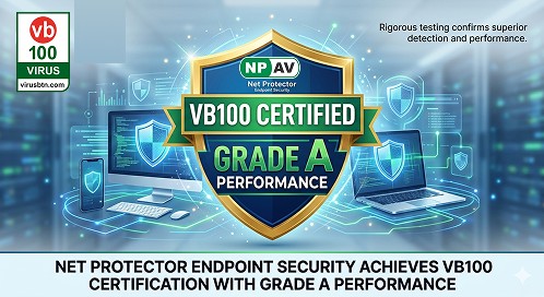 Net Protector Endpoint Security VB100 certification achievement