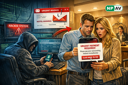 Fake hotel booking payment scam targeting travelers