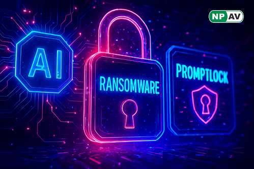 Illustration of AI-powered ransomware PromptLock exploiting OpenAI’s gpt-oss:20b model for advanced cyber attacks