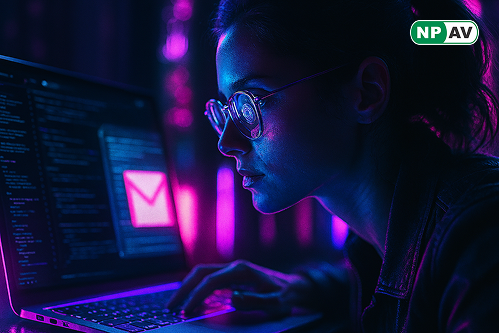 Illustration of a zero-click data exfiltration attack on ChatGPT’s Deep Research agent exploiting hidden prompts in Gmail emails to steal sensitive user information.
