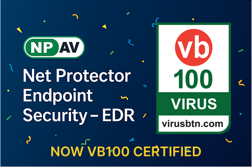 Net Protector Endpoint Security VB100 Certification badge