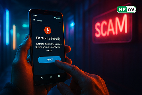 Phishing attack targeting Indian users with fake electricity subsidy app