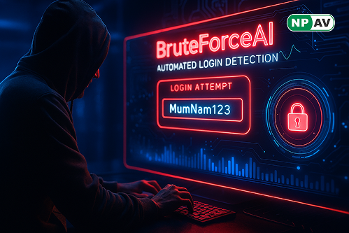 Screenshot of BruteForceAI tool detecting login forms and performing smart brute-force attacks