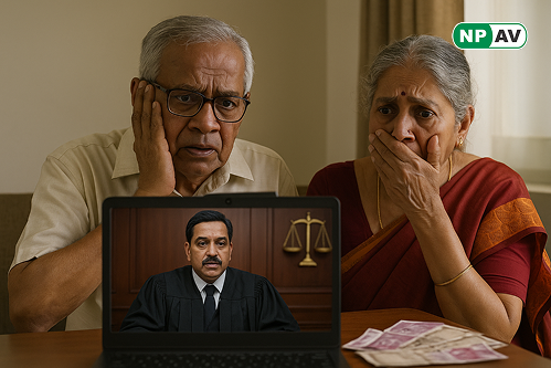 elder couple scammed by fake court vidio call
