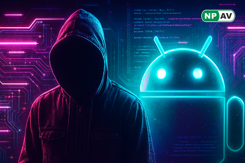 AI initiatives by RBI and NGitHub repository screenshot of "Huckel789/Android-RAT" with FUD Android RAT code snippets; icons for web C2 browser access, stealth evasion shield, ransomware lock, camera/SMS theft symbols, and low-bPCI to combat digital fraud