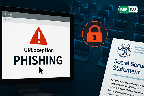 phishing attack over 2,000 devices by Social Security Administration communications.