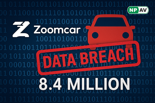 zoomcar logo with data breach text and 8.4 million